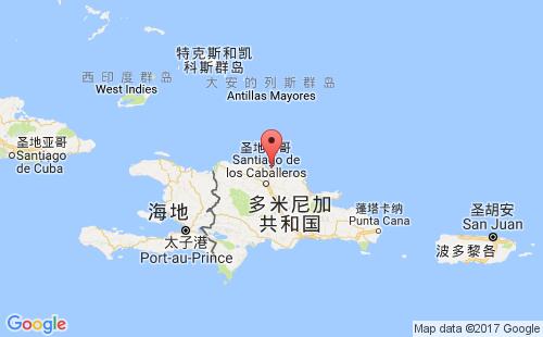 多米尼加港口地图